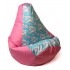 Sako bag pouffe Pear print pink-unicorn L 105 x 80 cm