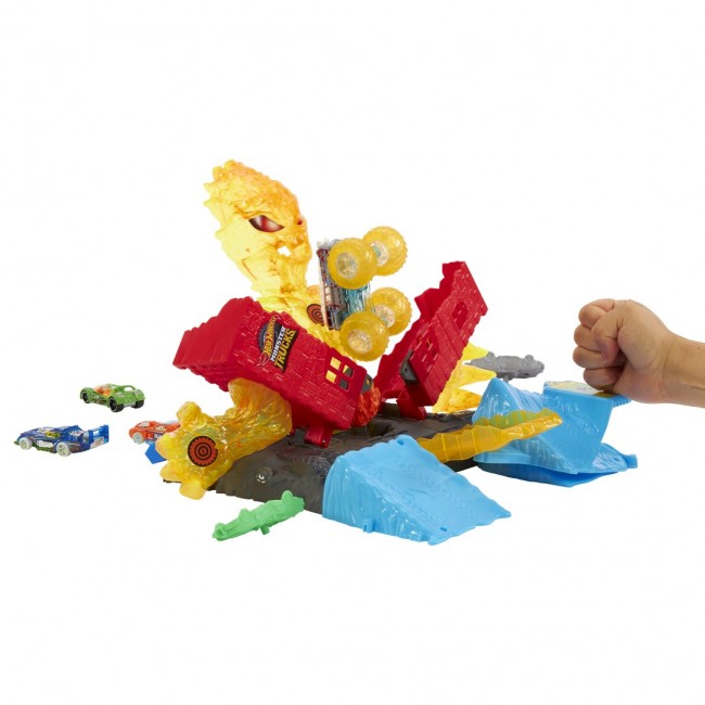Hot Wheels Monster Trucks Power Smashers 5-Alarm Torch Tower Takedown Playset with 1:64 Scale Toy Truck & 2 Crushed Cars Hot Wheels Monster Trucks Power Smashers 5-Alarm Torch Tower Takedown Playset with 1:64 Scale Toy Truck & 2 Crushed Cars