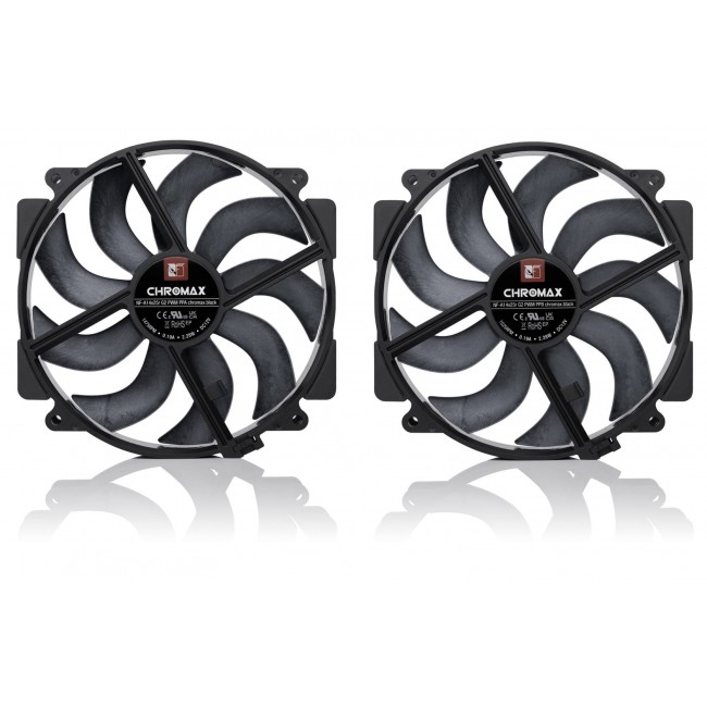 NF-A14x25r G2 PWM Sx2-PP chromax.black - dual fan set, black