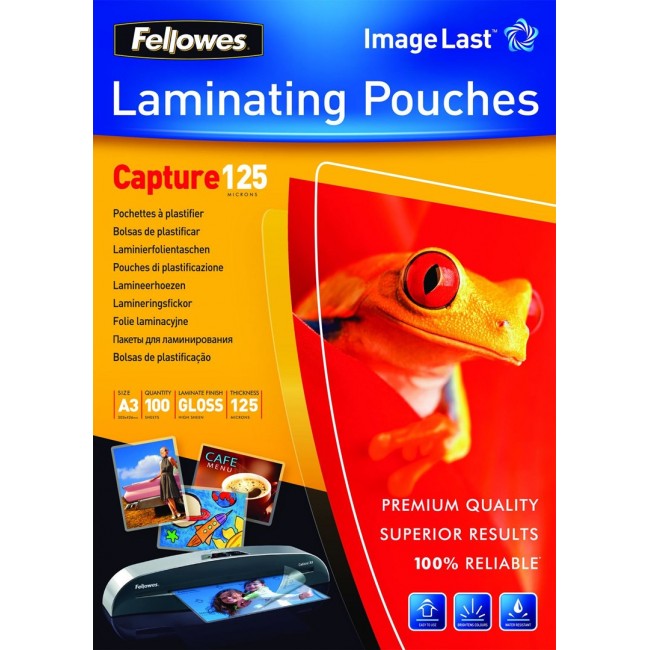 Fellowes ImageLast A3 125 Micron Laminating Pouch - 100 pack Fellowes ImageLast A3 125 Micron Laminating Pouch - 100 pack