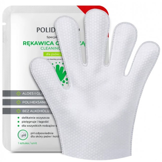 POLIDERM cleaning glove for dogs and cats - 1 pc