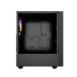 Gembird Fornax 4000 ARGB gaming ATX computer case, Midi Tower, backlight, Black