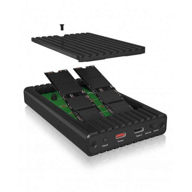 ICY BOX IB-2817MCL-C31 SSD enclosure Black M.2 USB powered