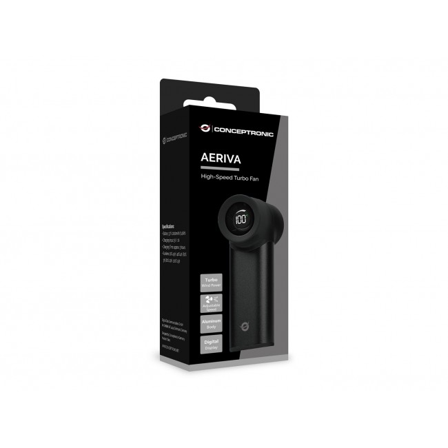 Conceptronic AERIVA02B High-Speed Turbo Fan, Aluminum Body