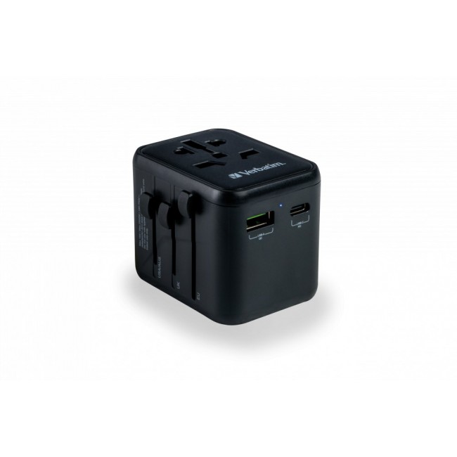 Verbatim 49544 power plug adapter Universal Black