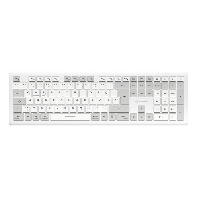 Sharkoon OfficePal K30W wh keyboard Home/Office USB QWERTZ German White Sharkoon OfficePal K30W wh keyboard Home/Office USB QWERTZ German White