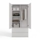 Topeshop SZAFA MALWA B bedroom wardrobe/closet 5 shelves 2 door(s) White