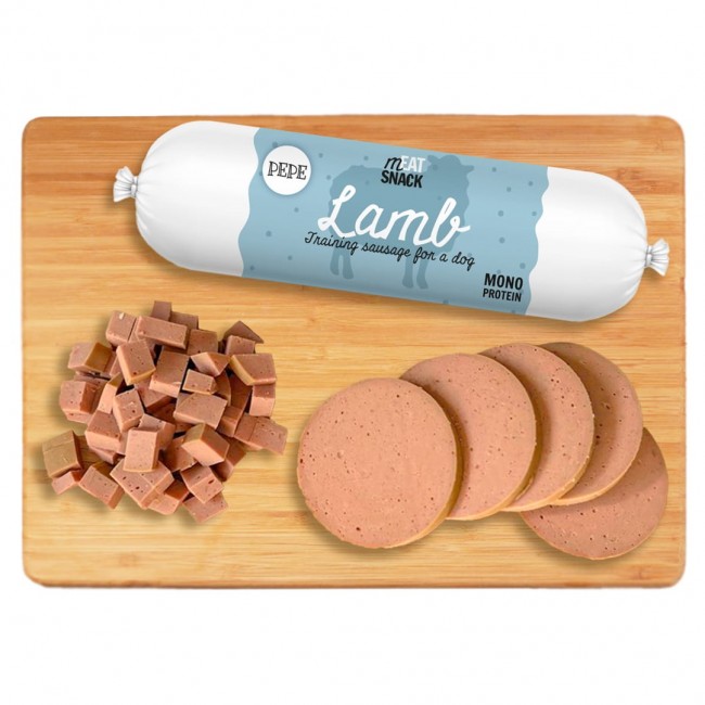 PAKA ZWIERZAKA Pepe Sausage Lamb - dog treat - 200g PAKA ZWIERZAKA Pepe Sausage Lamb - dog treat - 200g