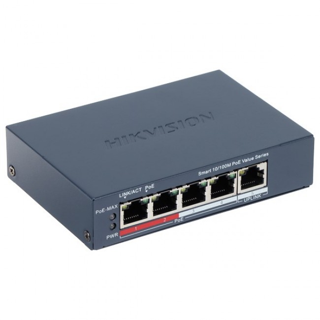 Hikvision Pro Series 4 Port Fast Ethernet Smart POE Switch