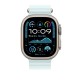 Apple 49mm Ice Blue Ocean Band Extension - Natural Titanium Finish