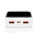 Powerbank 20 000mAh, 2x USB, 1x USB-C 22,5W, QC4+, LCD screen, white