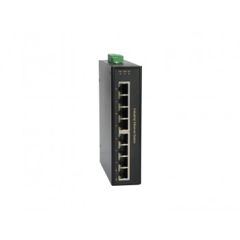 LevelOne 8-Port Fast Ethernet PoE Industrial Switch, 4 PoE Outputs, 802.3at/af PoE, 126W, -40 C to 75 C