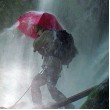 EuroSCHIRM Birdiepal outdoor Red Fiberglass Polyamide Full-sized Rain umbrella