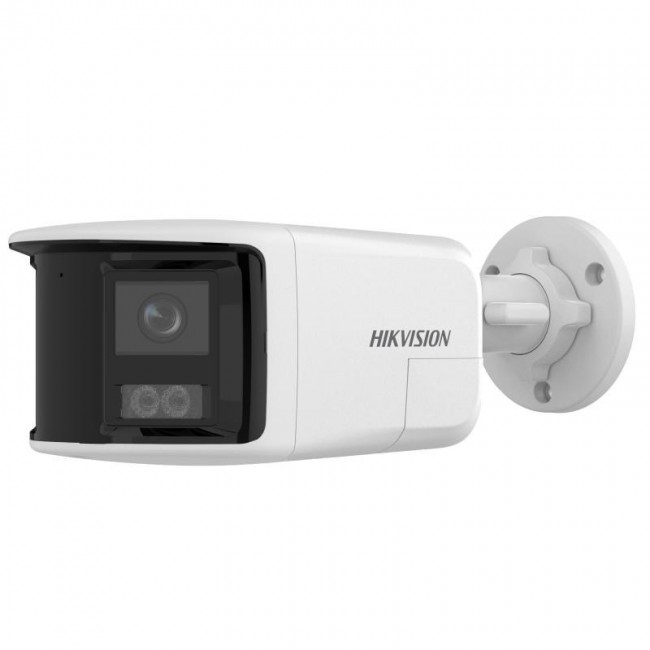 Hikvision Value Series 6 MP Dual Lens Stitched Wide Angle Smart Hybrid Light Fixed Bullet Network Camera