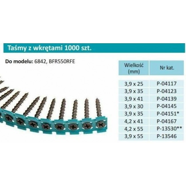 Makita F-30913 Collated Screws fine 3,9x25mm