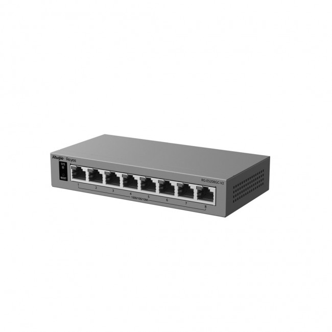Ruijie Networks RG-ES208GC-V2 network switch Managed L2 Gigabit Ethernet (10/100/1000) Grey
