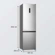 Gorenje NRK620EAXL4 Freestanding fridge freezer 336 L Stainless steel