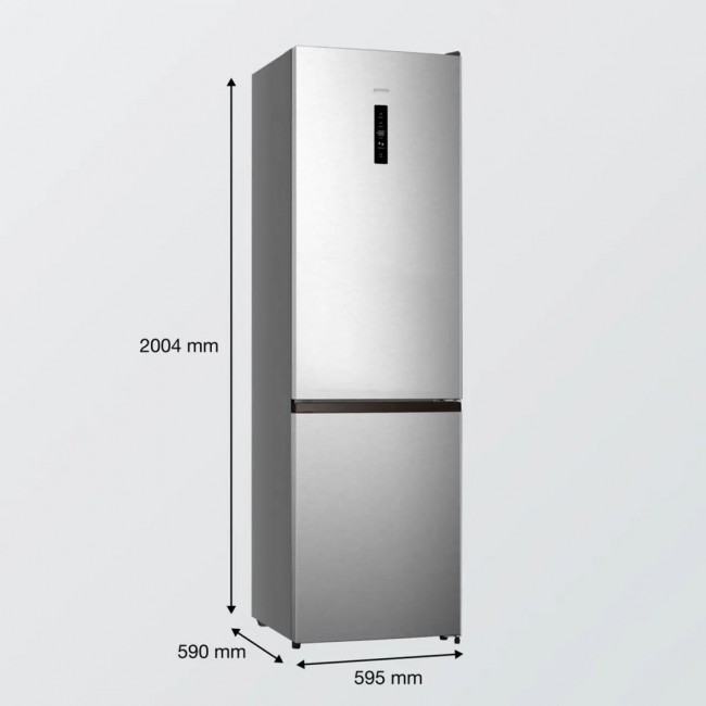 Gorenje NRK620EAXL4 Freestanding fridge freezer 336 L Stainless steel