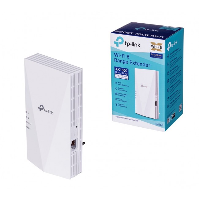 TP-Link RE500X network extender Network transmitter & receiver White 1000 Mbit/s TP-Link RE500X network extender Network transmitter & receiver White 1000 Mbit/s