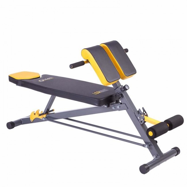 HMS Fitness LSR8311 Flat weight training bench Adjustable seat Home Black, Yellow HMS Fitness LSR8311 Flat weight training bench Adjustable seat Home Black, Yellow
