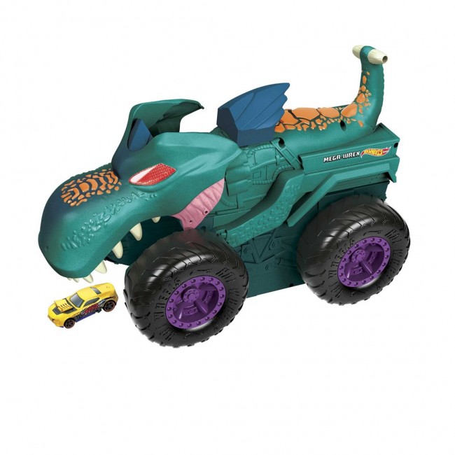 Hot Wheels Monster Trucks Car Chompin Mega Wrex Vehicle, For Ages 3 Years & Up Hot Wheels Monster Trucks Car Chompin Mega Wrex Vehicle, For Ages 3 Years & Up