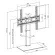 Maclean universal TV stand, for RTV cabinet, stand, max. 40kg, max. VESA 400x400, height and angle adjustment, for 32-65 Maclean universal TV stand, for RTV cabinet, stand, max. 40kg, max. VESA 400x400, height and angle adjustment, for 32-65