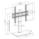 Maclean universal TV stand, for RTV cabinet, stand, max. 40kg, max. VESA 400x400, height and angle adjustment, for 32-65 Maclean universal TV stand, for RTV cabinet, stand, max. 40kg, max. VESA 400x400, height and angle adjustment, for 32-65