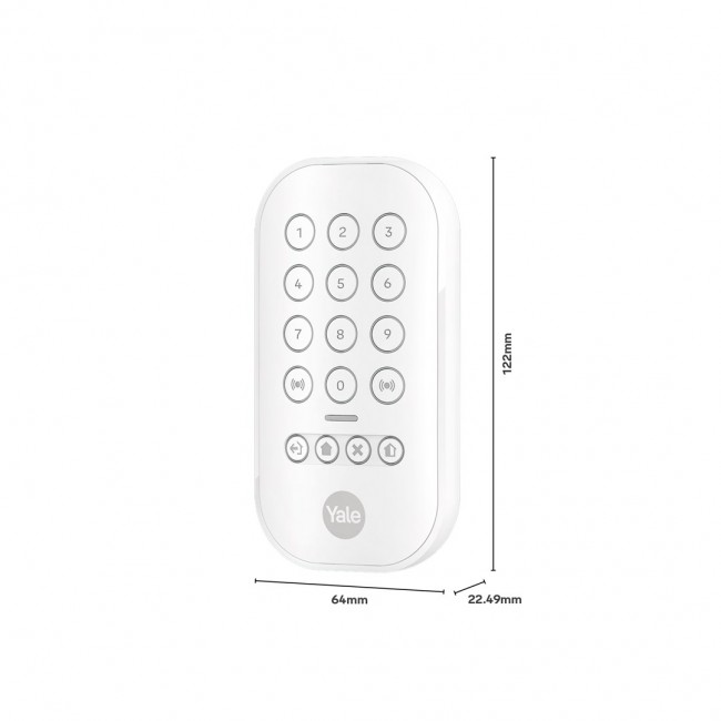 Yale Smart Alarm Starter Kit 7 items - Control Panel, Keypad, Remote Control, 2x Motion Sensor, 2x Window/Door Sensor