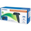 Manhattan Long Range CCD Handheld Barcode Scanner, USB, 500mm Scan Depth, Cable 1.5m, Max Ambient Light 10,000 lux (sunlight), Black, Three Year Warranty