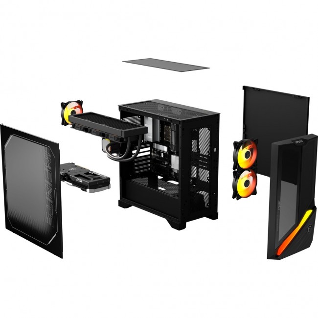 MSI MPG Infinite Z3 X3D 7NVRR7-875EU AMD Ryzen 7 7800X3D 32 GB DDR5-SDRAM 1 TB SSD NVIDIA GeForce RTX 5070 Windows 11 Home Desktop PC Black