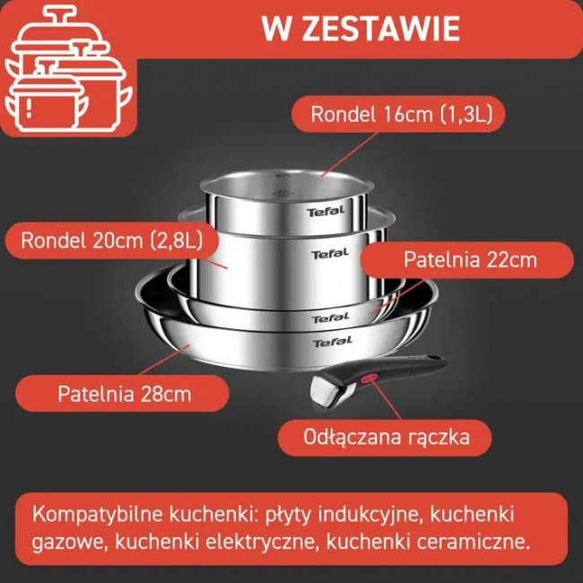 TEFAL Ingenio Emotion L897S574 5-piece cookware set TEFAL Ingenio Emotion L897S574 5-piece cookware set