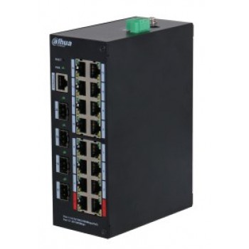 Dahua Technology HS4420-16GT-190 network switch Managed L2 Gigabit Ethernet (10/100/1000) Power over Ethernet (PoE) Desktop Black