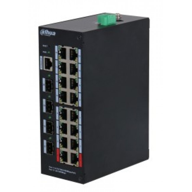 Dahua Technology HS4420-16GT-190 network switch Managed L2 Gigabit Ethernet (10/100/1000) Power over Ethernet (PoE) Desktop Black