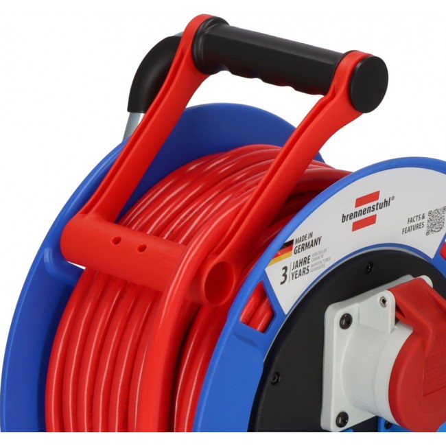 Brennenstuhl 1182770010 power extension 25 m 3 AC outlet(s) Outdoor Black, Blue, Grey, Red