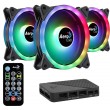 Aerocool DUO12PRO Kit 3xFan 12cm ARGB LED Dual Ring Antivibration 6 Pins Black Aerocool DUO12PRO Kit 3xFan 12cm ARGB LED Dual Ring Antivibration 6 Pins Black