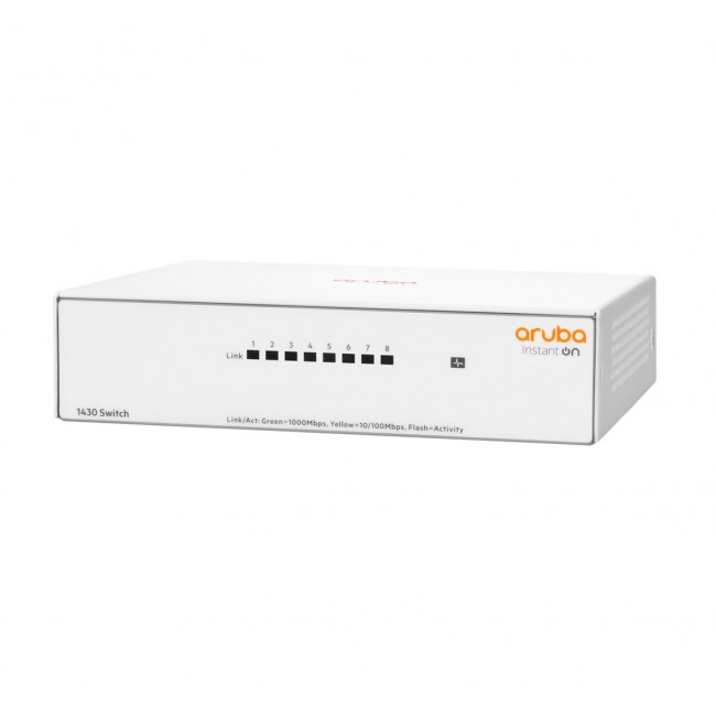 Aruba Instant On 1430 8G Unmanaged L2 Gigabit Ethernet (10/100/1000) White