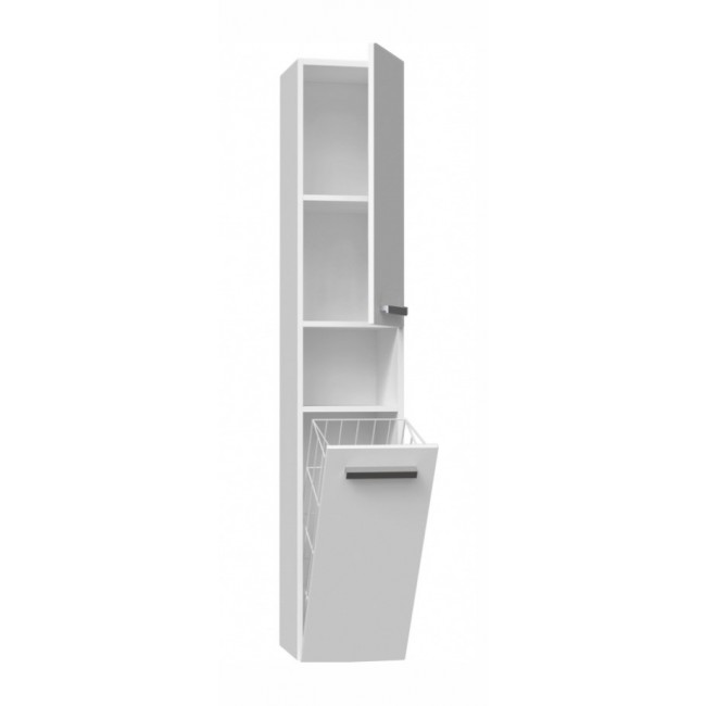 Bathroom cabinet NEL III 31x30x174 cm, white, glossy