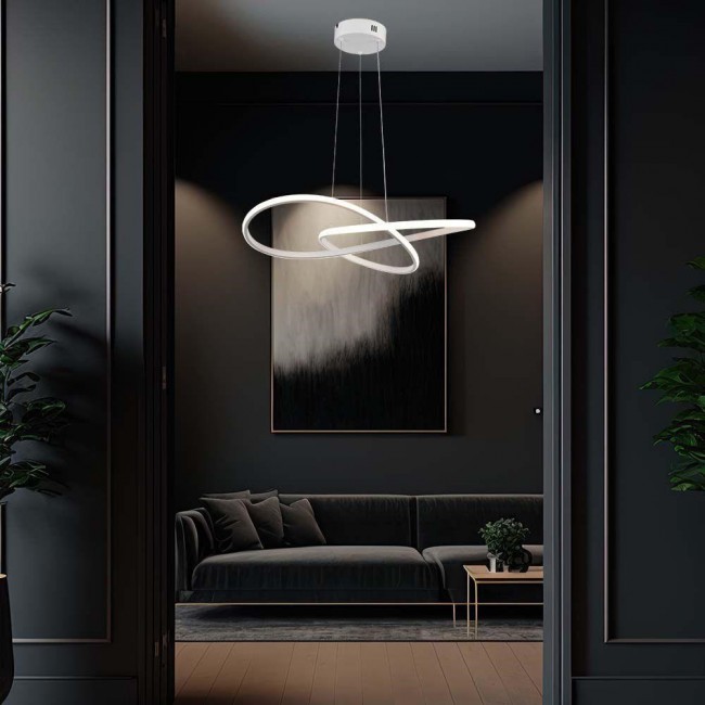 Pendant luminaire V-TAC VT-7799 20W LED IP20 3000K 2540lm (SKU 8013) White Pendant luminaire V-TAC VT-7799 20W LED IP20 3000K 2540lm (SKU 8013) White