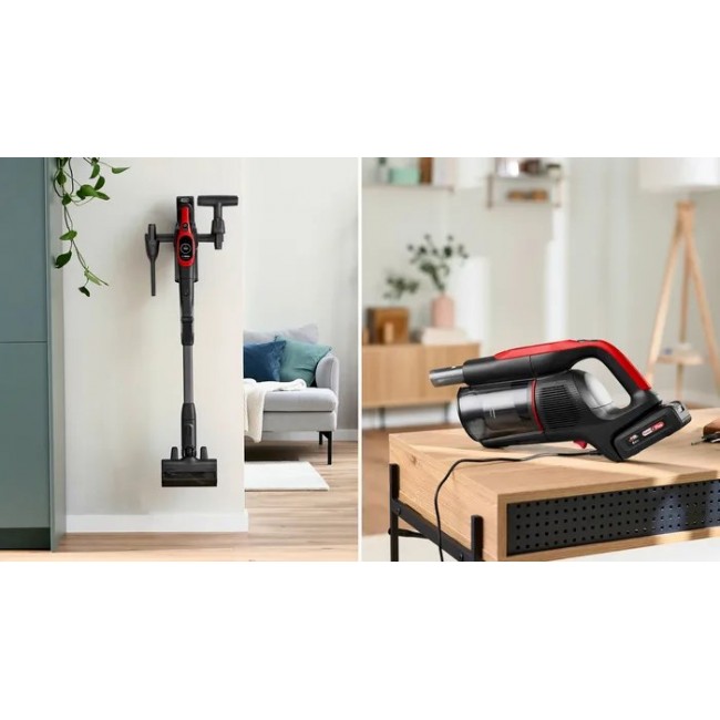 Bosch BCS1041PET stick vacuum/electric broom Battery Dry HEPA Bagless 0.4 L 23.5 W Black, Red 4 Ah Bosch BCS1041PET stick vacuum/electric broom Battery Dry HEPA Bagless 0.4 L 23.5 W Black, Red 4 Ah