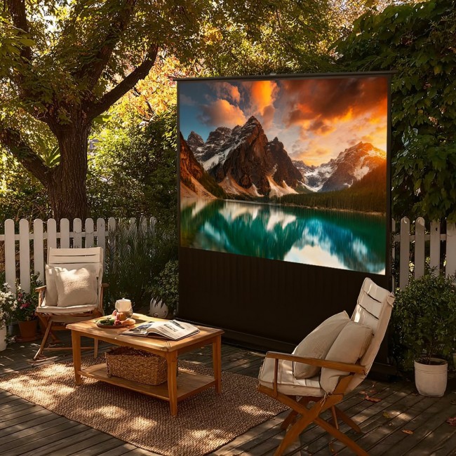 Maclean MC-964 portable projection screen, compact, floor, 100