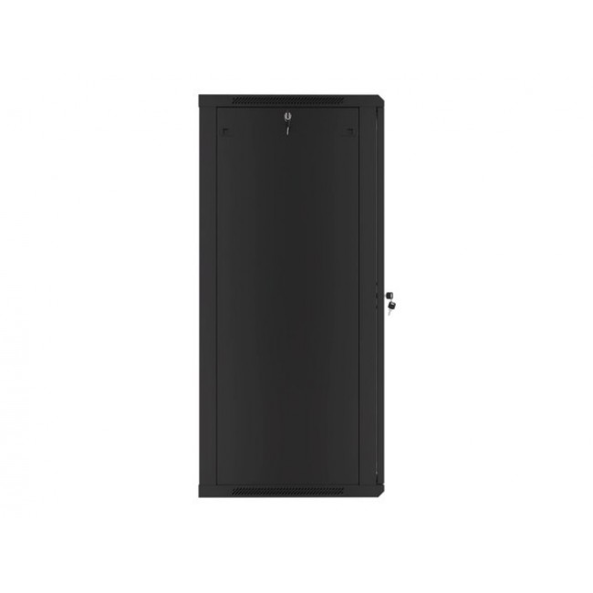 Lanberg wall-mounted installation rack cabinet 19'' 27U 600x600mm black (glass door)