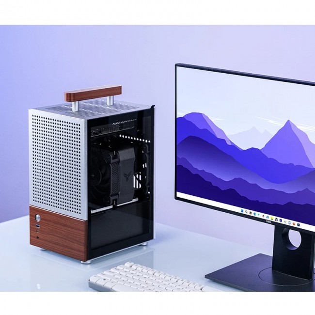 Jonsbo T6 PC Case, Mini-Tower, Mini-ITX, Glass, Wo