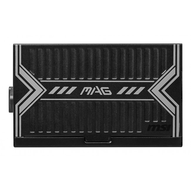 MSI MAG A650BN UK PSU '650W, 80 Plus Bronze certified, 12V Single-Rail, DC-to-DC Circuit, 120mm Fan, Non-Modular, Sleeved Cables, ATX Power Supply Unit, UK Powercord, Black'