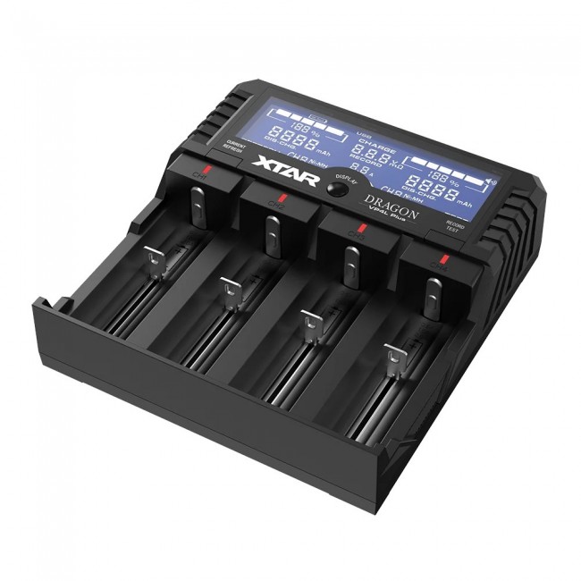 Charger for cylindrical Li-ion 18650 batteries Xtar VP4L+ Dragon