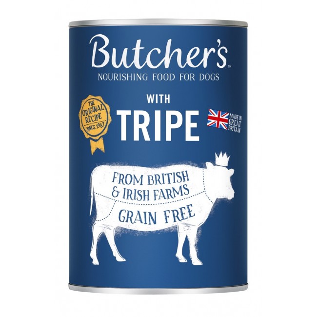 BUTCHER'S Original Tripe Mix Rumen Pate - wet dog food - 400g