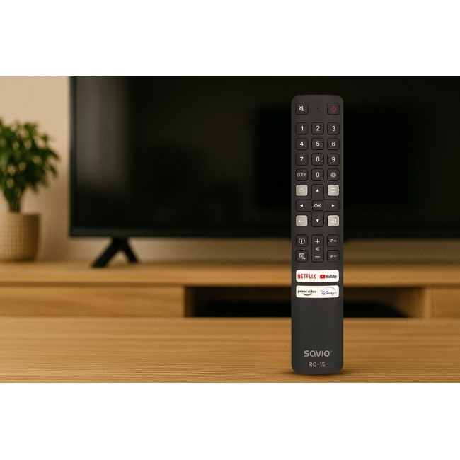 Savio RC-15 universal /replacement for TCL SMART TV remote control IR Wireless Press buttons Savio RC-15 universal /replacement for TCL SMART TV remote control IR Wireless Press buttons