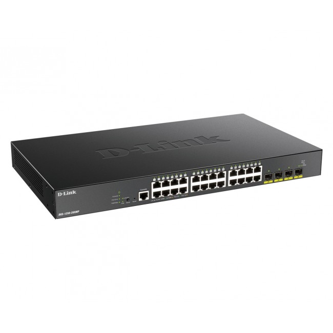 D-Link 24-port Gigabit PoE Smart Managed Switch with 4x 10G SFP+, 370Watts D-Link 24-port Gigabit PoE Smart Managed Switch with 4x 10G SFP+, 370Watts