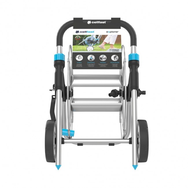 CELLFAST 55-050 EXPLORER garden hose reel Cart reel 1/2 60 m Black, Blue, Grey CELLFAST 55-050 EXPLORER garden hose reel Cart reel 1/2 60 m Black, Blue, Grey