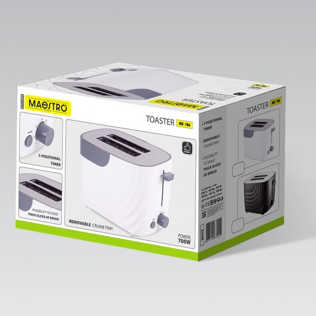 Maestro MR-706-White Toaster White