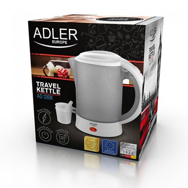 Adler AD 1268 electric kettle 0.6 L Grey 600 W Adler AD 1268 electric kettle 0.6 L Grey 600 W